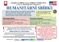 humanitární sbírka - leták